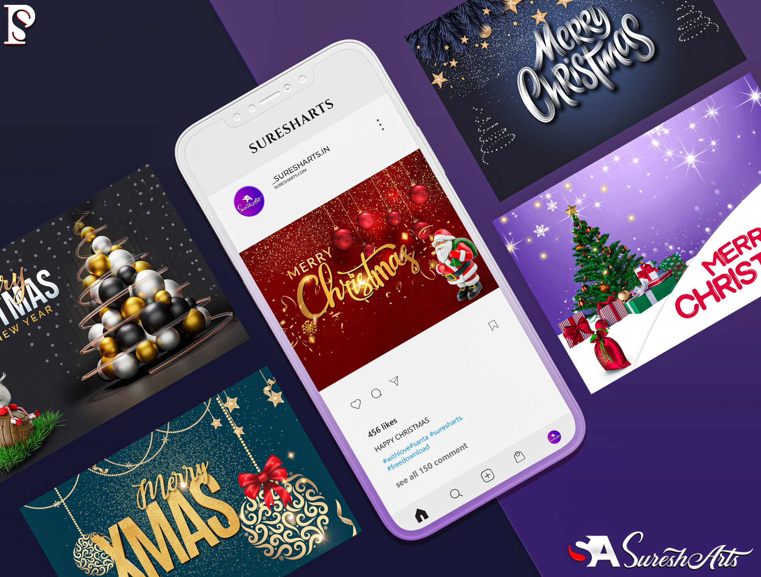 Christmas Wishes – Editable PSD Templates Free Download
