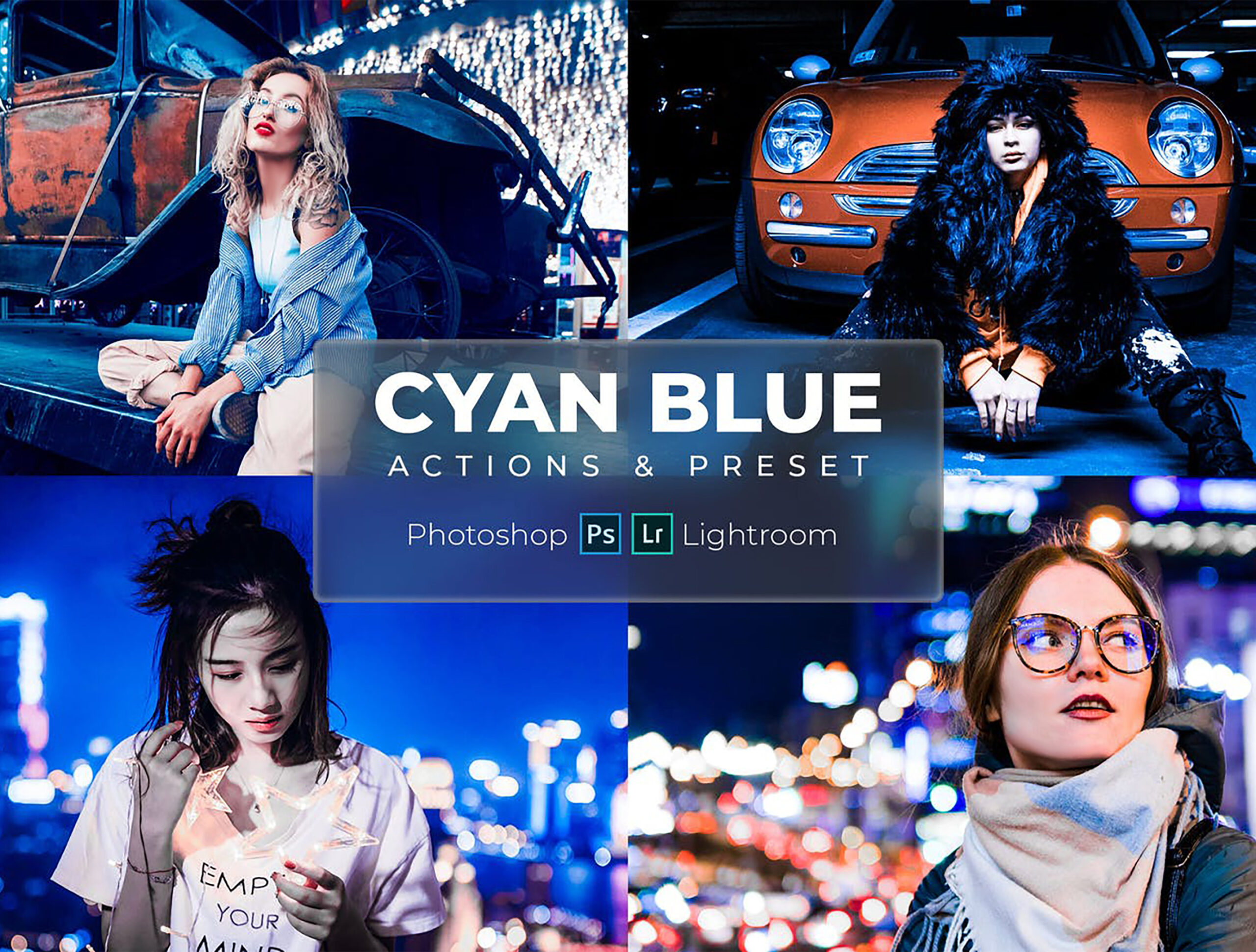Photoshop Actions & Lightroom Presets – Cyan Blue [FREE DOWNLOAD]