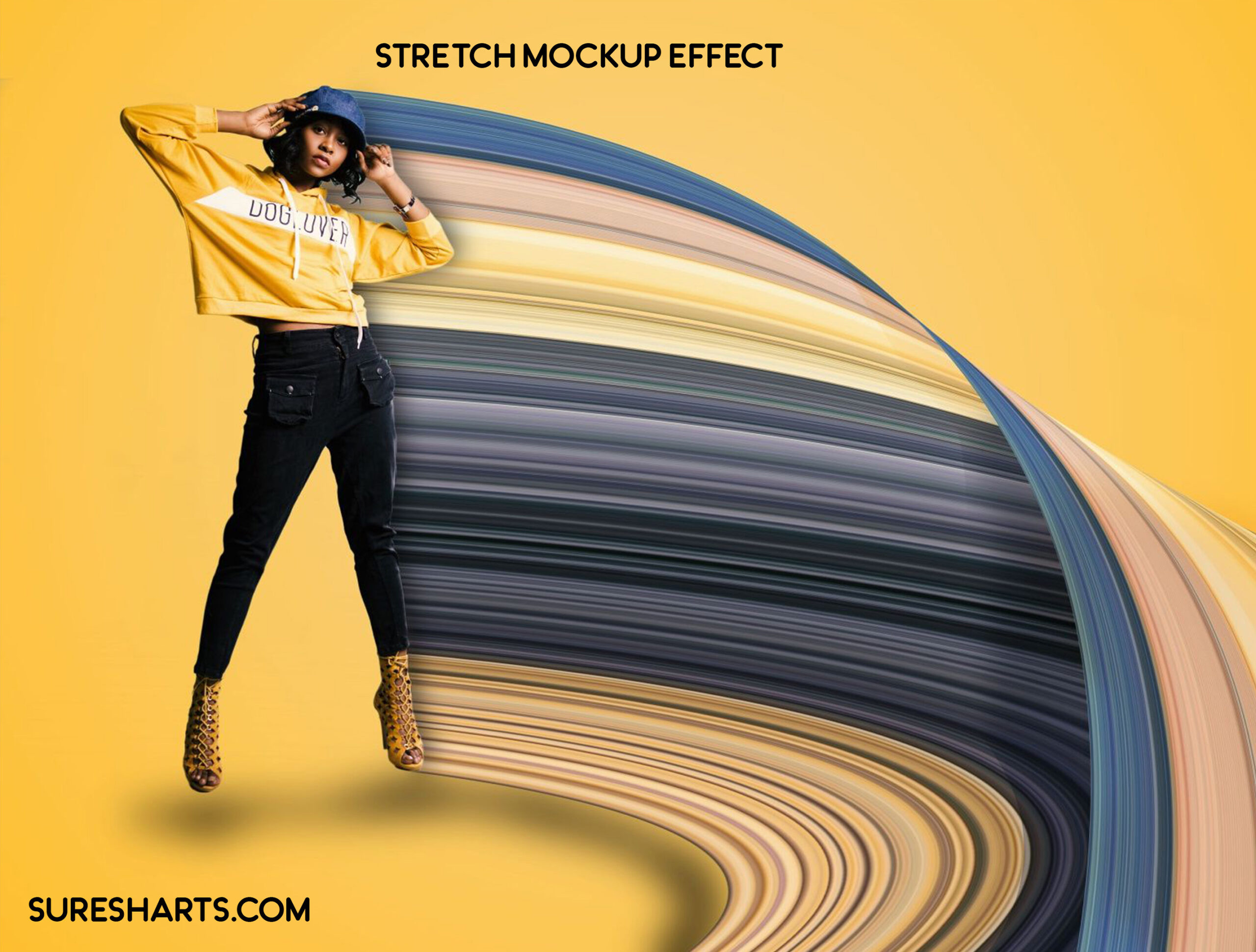 Creative Stock – Stretched Image Premium PSD Effect Mockup[Free Download]
