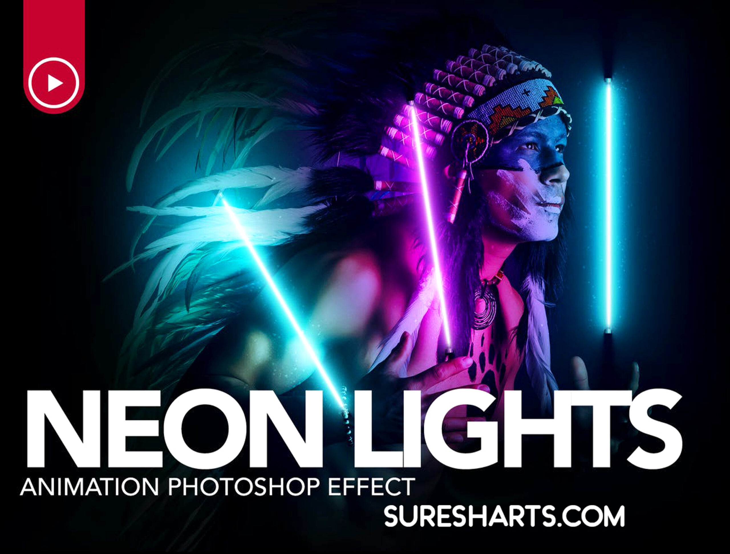 Gif Animated Neon Light Photoshop Action [Free Download]
