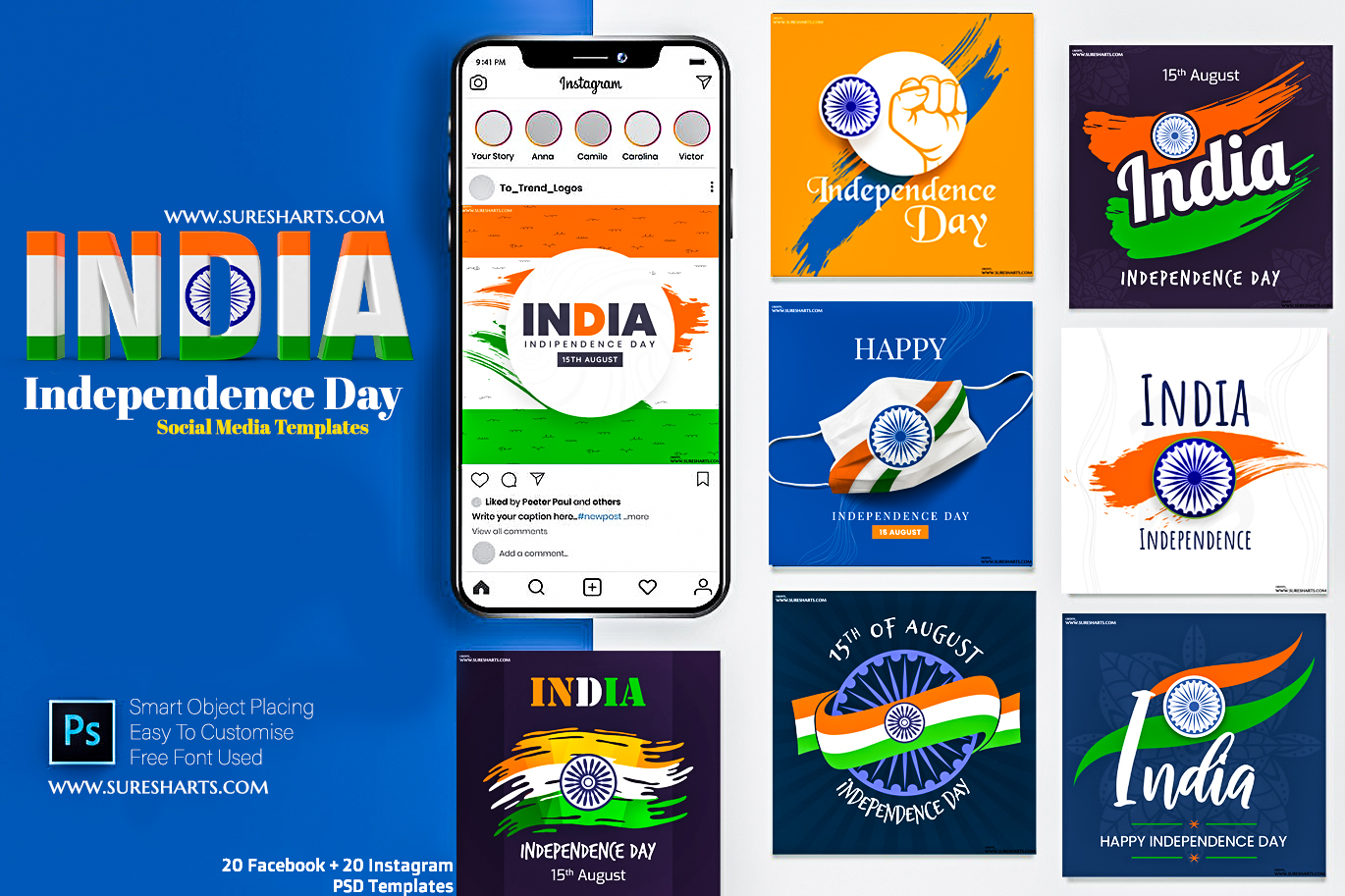 Happy Independence Day PSD Social Media Templates – Download