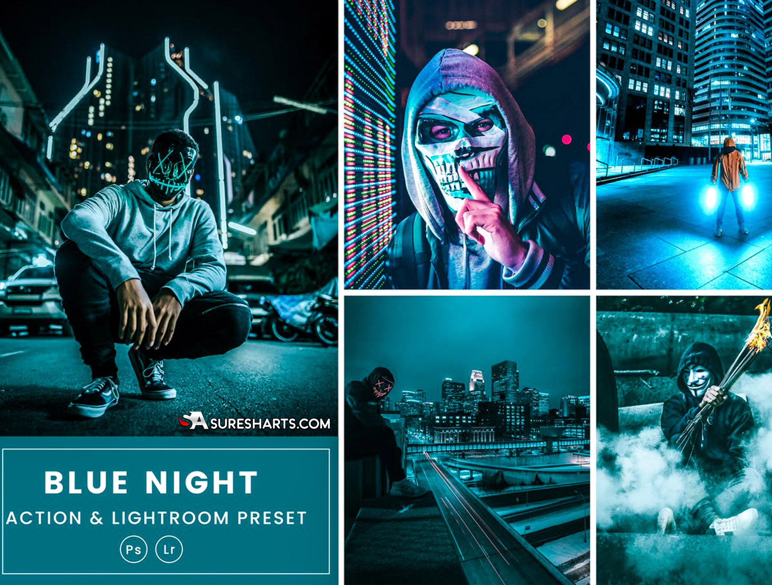 GraphicRiver-Blue Night Action & Lightrom Presets